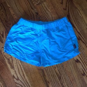 blue patagonia shorts